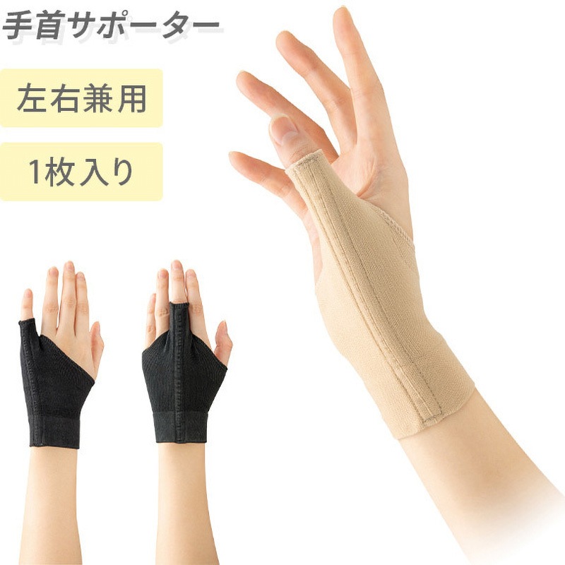 BK L 手首の休息サポーター メイダイ 左右兼用 ブラック色 サイズL適合