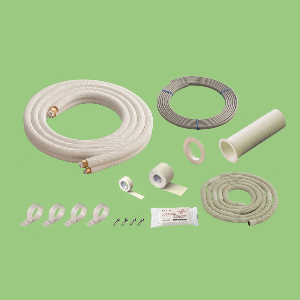 配管接続用パーツ 45個セット 1/4in & 1/2in HS23-40FL-K 配管セット2分3分フルセット 1箱(4セット) KANTO(関東器材