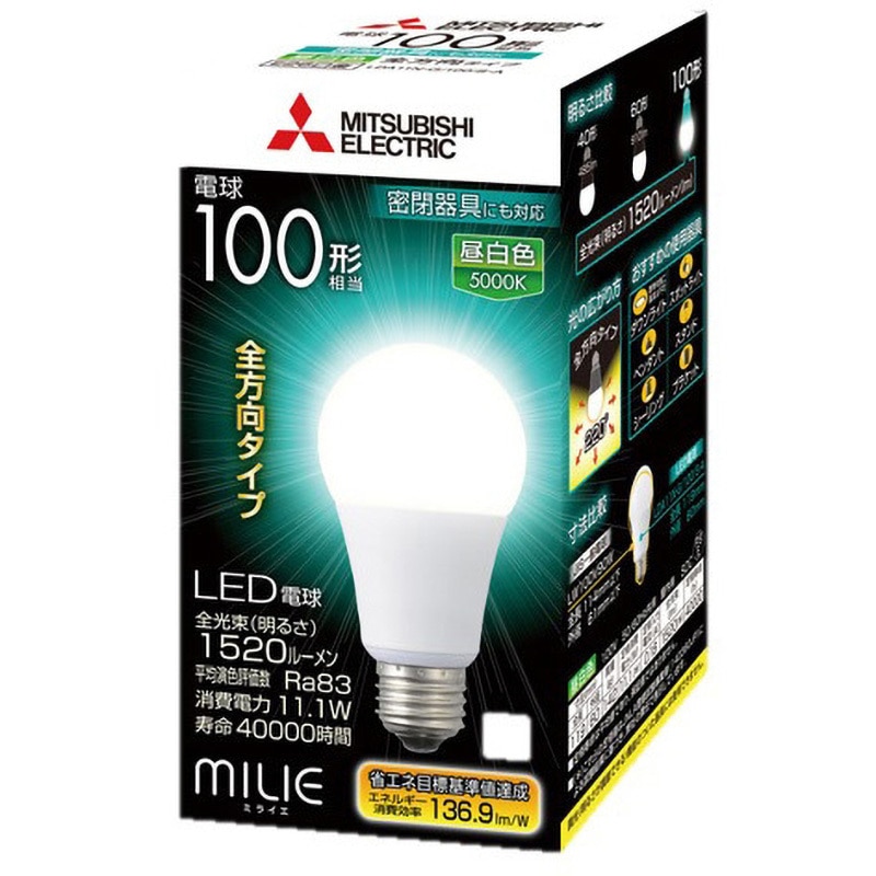 LDA11N-G/100/S-A LED電球 三菱電機 口金E26 一般電球[屋内用] 5000K