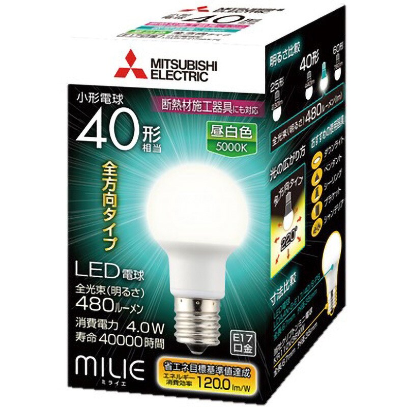 【超安い】 LDA4N-G-E17/40/S-PS LED電球 三菱電機 口金E17 全方向タイプ 蛍光灯・電球