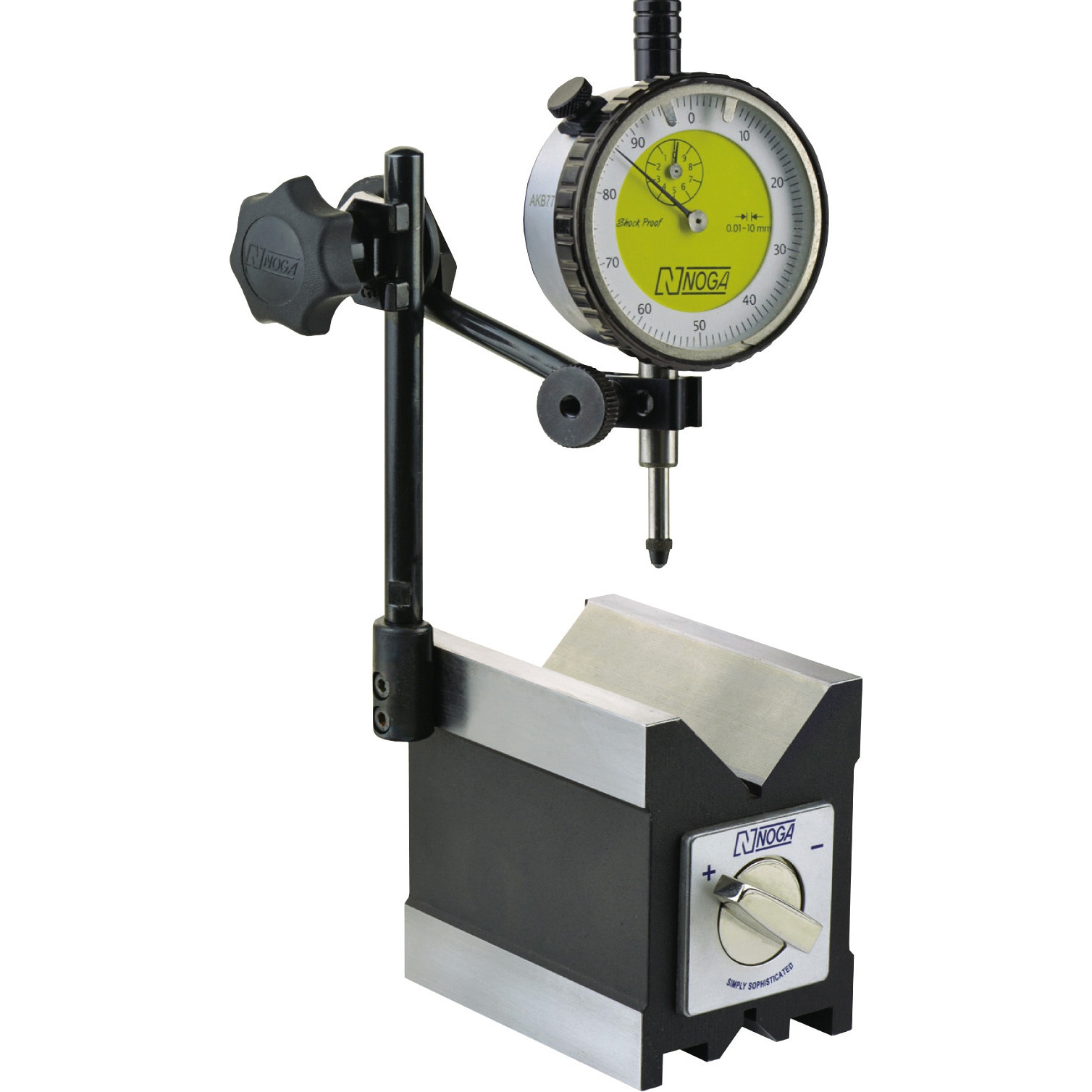 VB1200 Vブロックマグネットセット 支柱タイプ ノガ 吸着力300(上面)800(底面)N 幅70mm奥行120mm