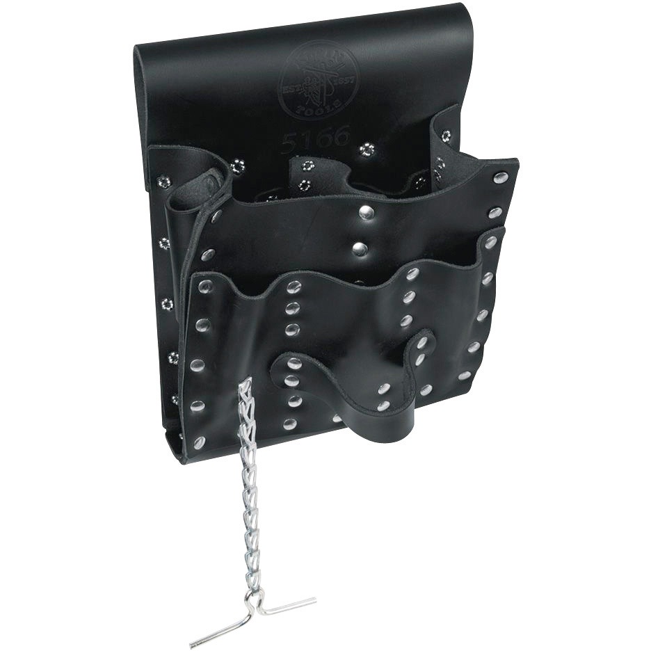 5166 レザーツールポーチ KLEIN TOOLS 黒色 7ポケット