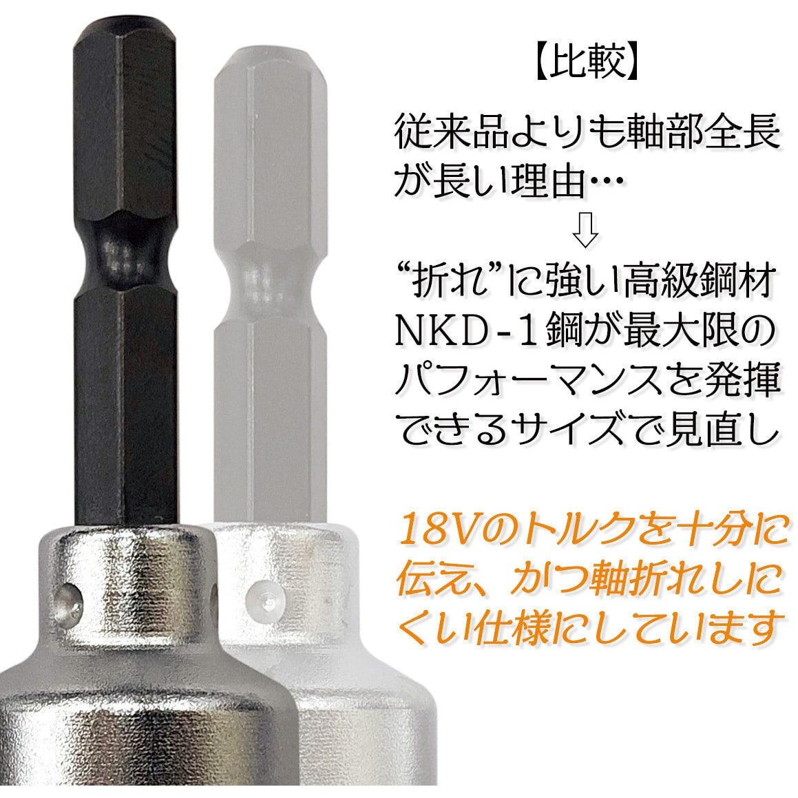 BSS-14 ショートソケットビット KOSEI 六角口径タイプ 対辺14mm BSS-14 ショートソケットビット KOSEI 六角口径タイプ 対辺14mm