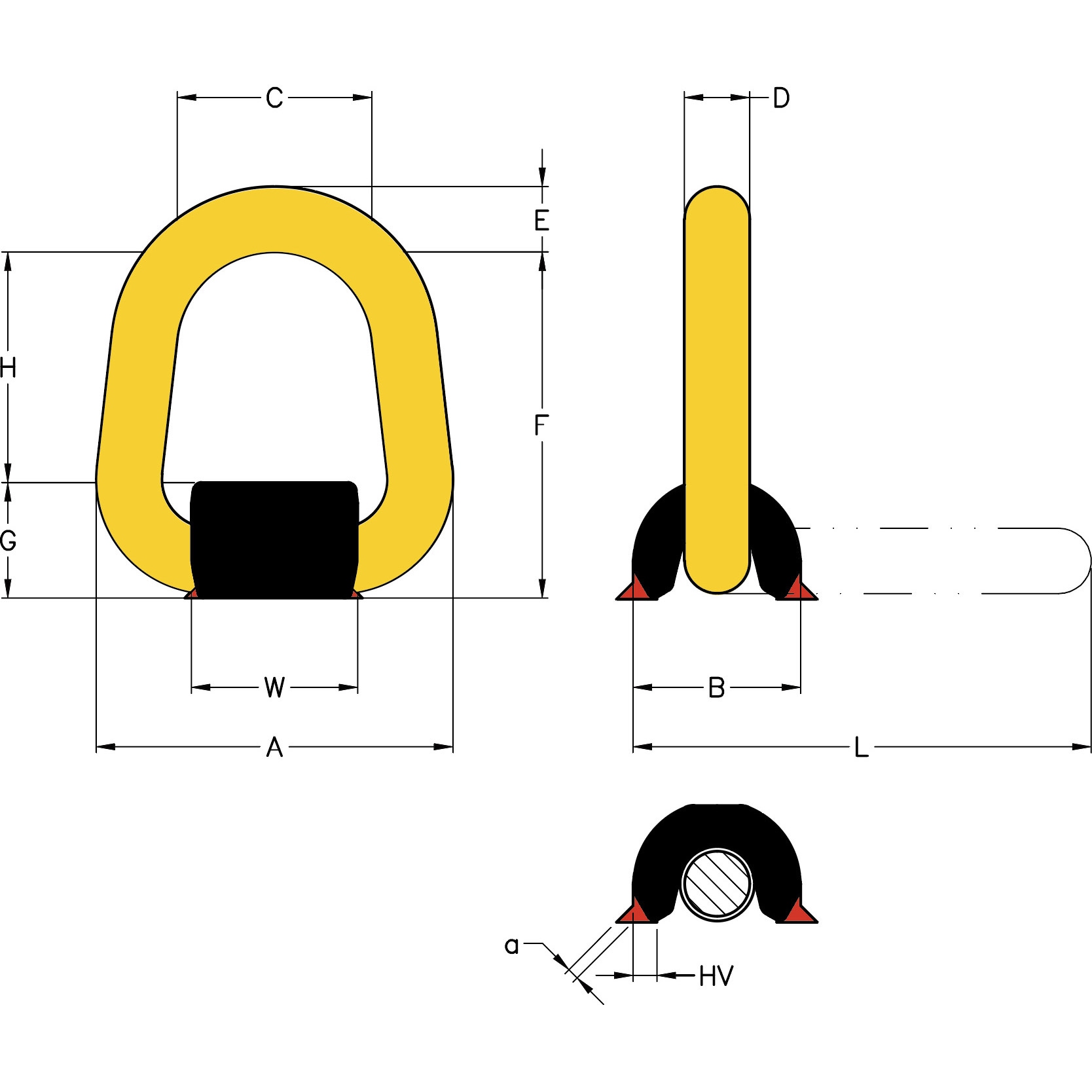 送料無料の商品 8-057-5T YOKE 溶接用ポイント YOKE 荷重5t 8-057-5T - 【通販 接合金具