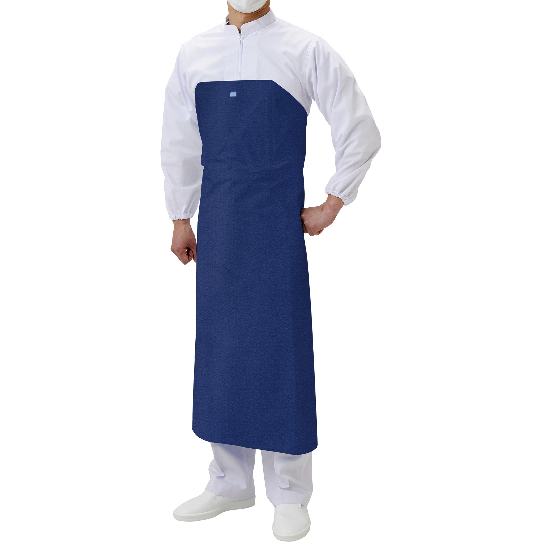 G0435ABLL クイックエプロン 弘進ゴム ワンタッチタイプ 紺色 幅88cm