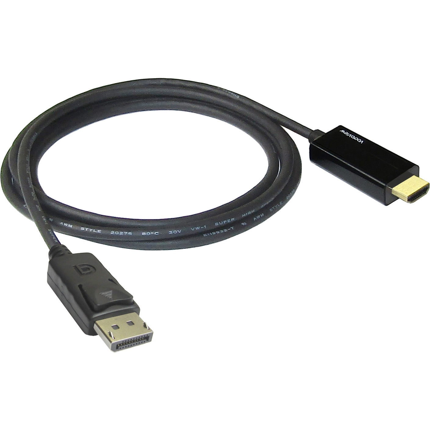 VV-DPHDA018-DO DisplayPort to HDMI ケーブル Vodaview 黒色 オス