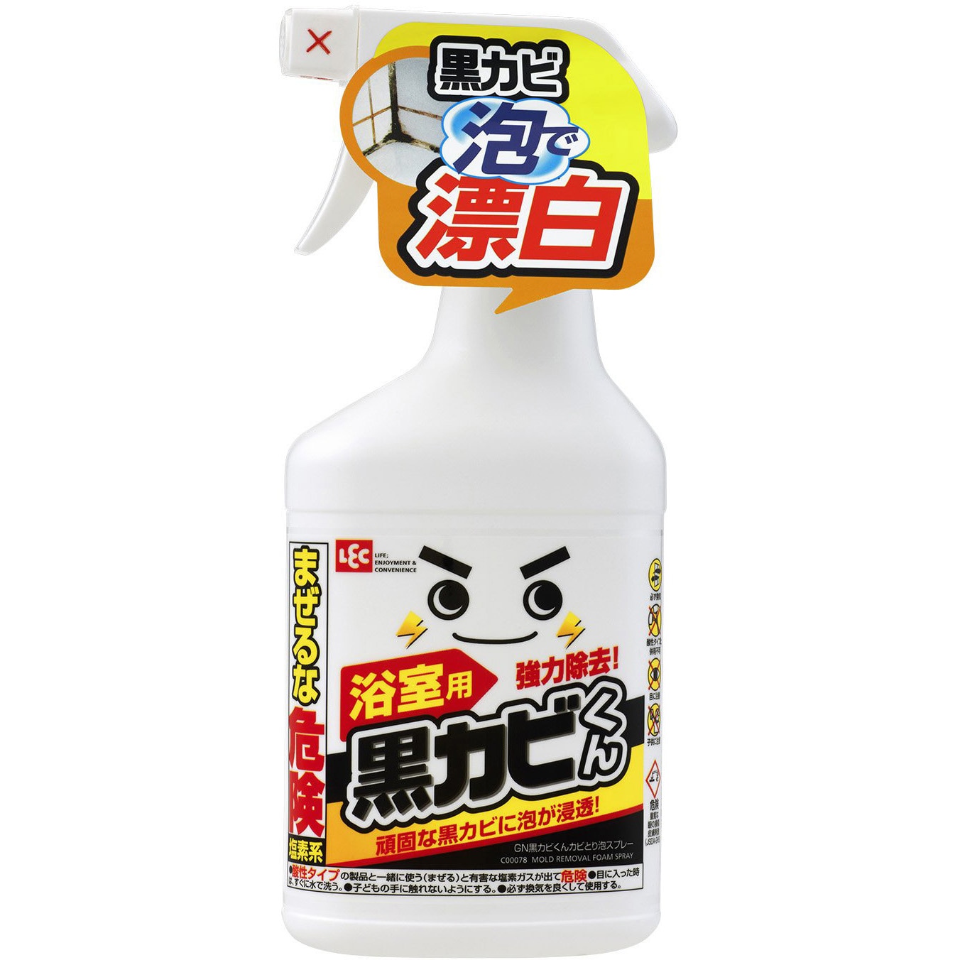 C00078 黒カビくん カビとり泡スプレー LEC(レック) 1個(400mL C00078 黒カビくん カビとり泡スプレー LEC(レック) 1個(400mL