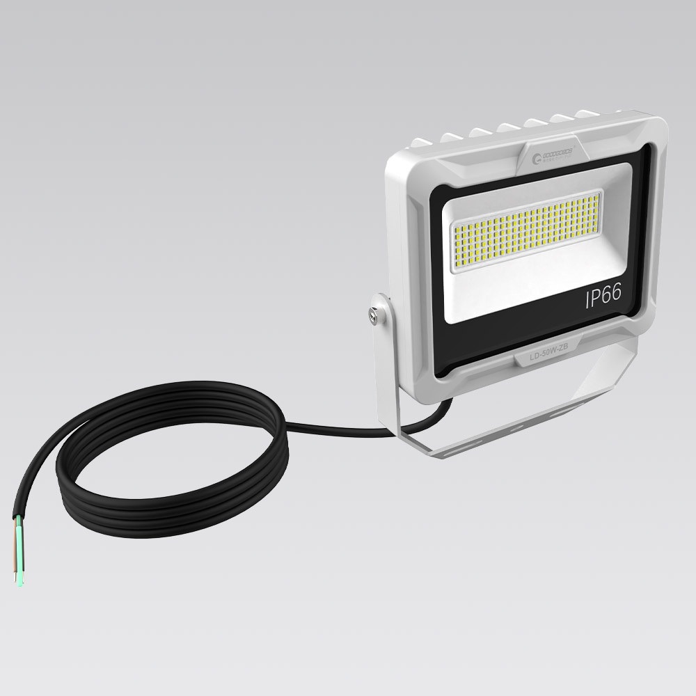 LD50W-ZB LED投光器 50W 7300LM 通気弁付 大型放熱フィン 広角ワイド