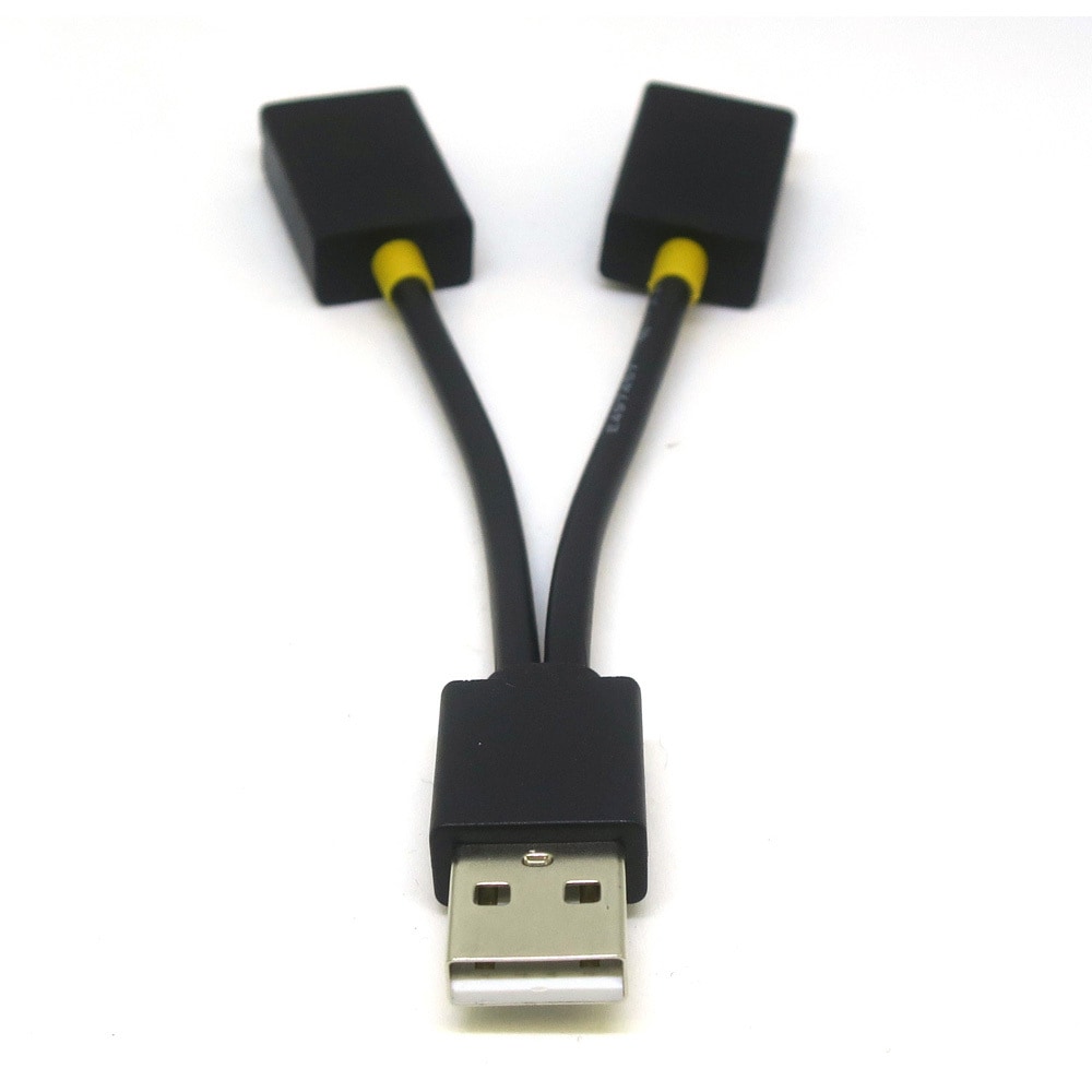 CP0021 充電専用USB2分岐ケーブル 変換名人 ケーブル長5cm