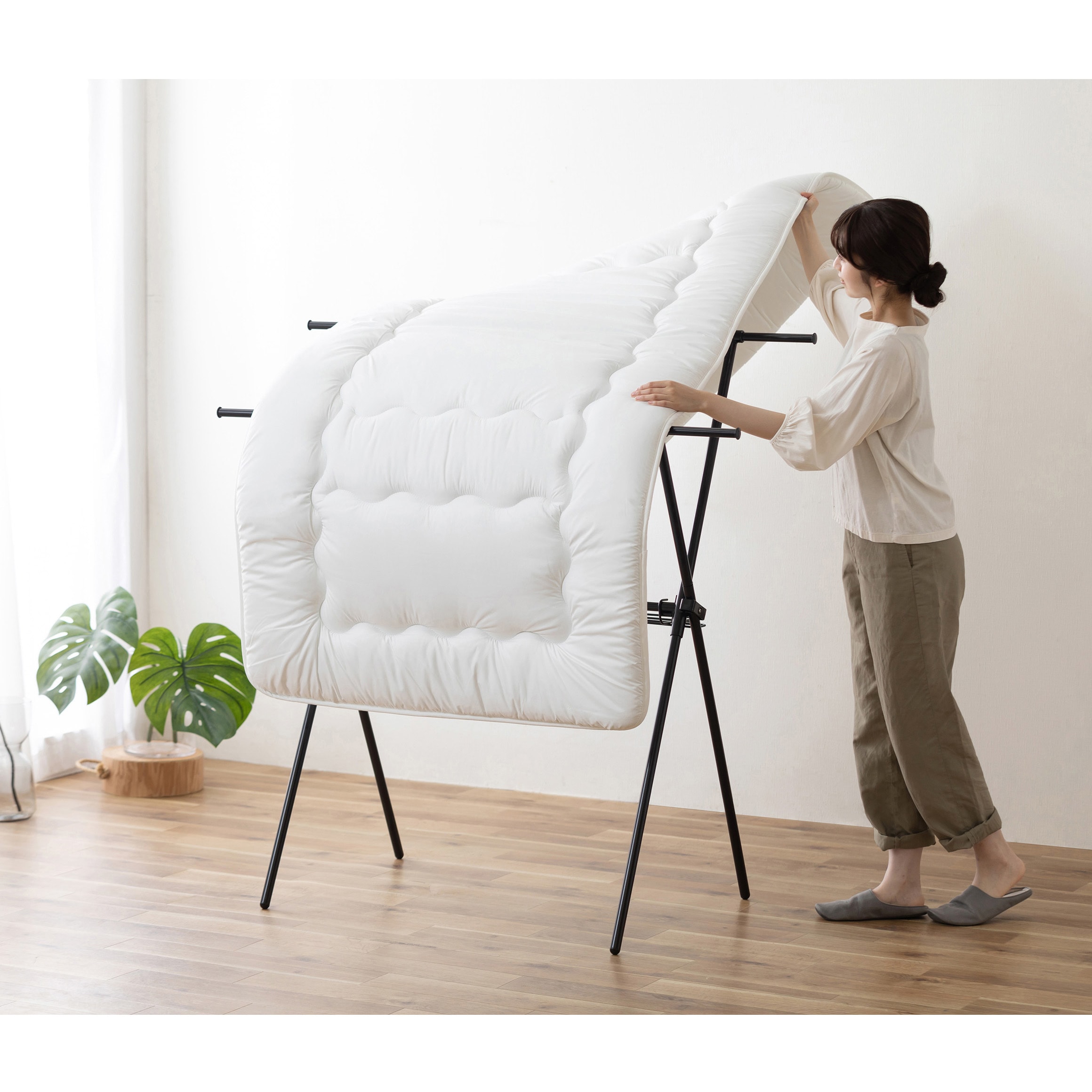 STMX-920 簡単組立スタイル物干し アイリスオーヤマ 幅920～1510mm奥行