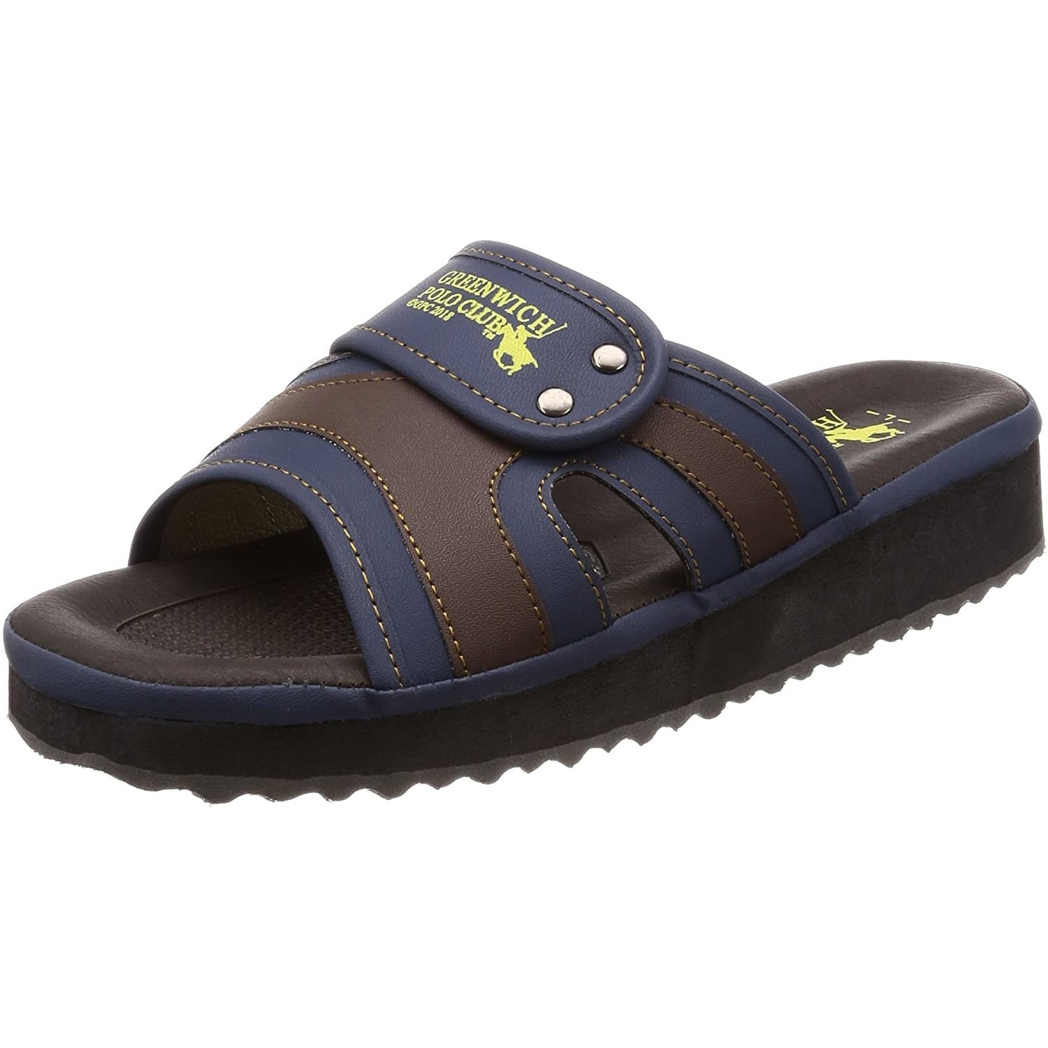 PC22210 紳士POLO軽量サンダル スター・トレーディング ネイビー色
