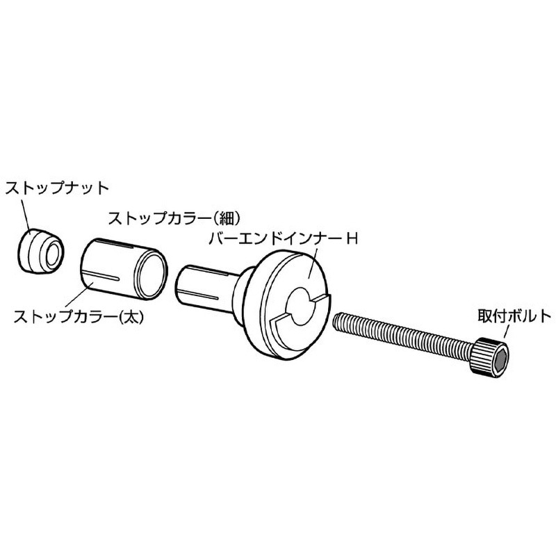 NP-015 バーエンドミラーH1取付具セット 1個 TANAX(タナックス)[バイク