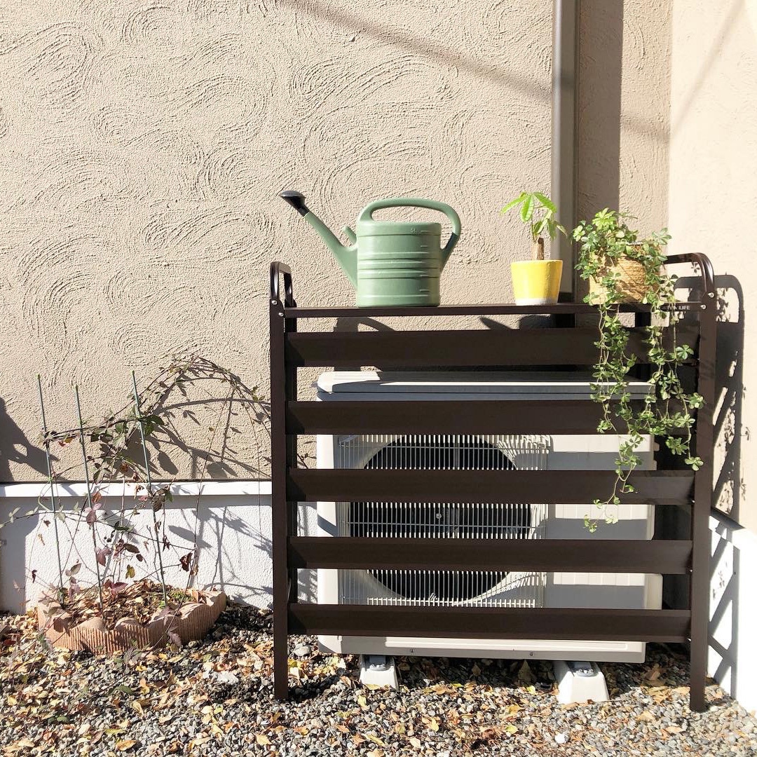 グリーンライフ エアコン室外機カバー 90×47×80cm AC-78MM ライトグレー