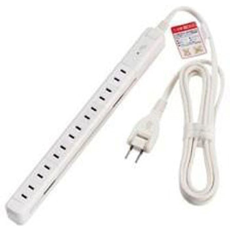 OAT-C7P30/WH 耐雷7個口3mスリム回転タップ MCO 2P 雷ガードあり