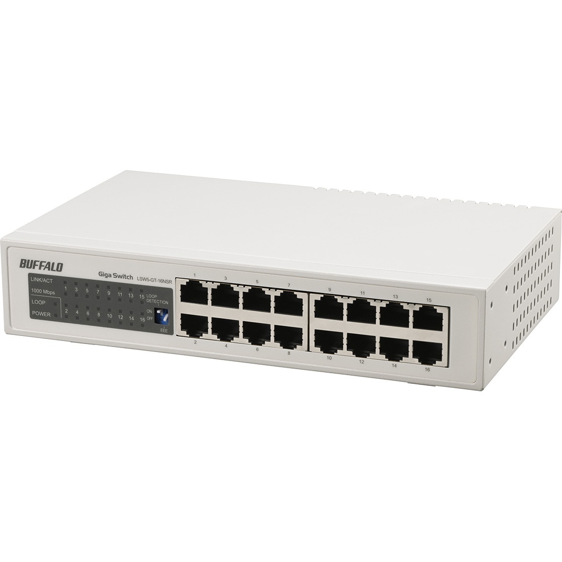 LSW5-GT-16NSR Giga スイッチングHub 金属筺体/電源内蔵 16ポート