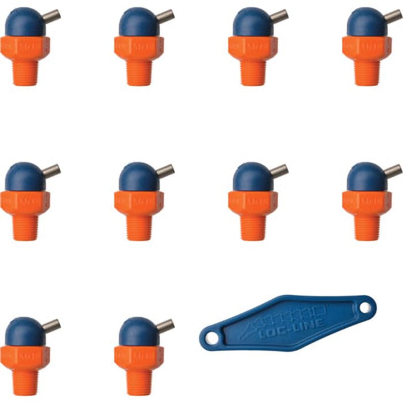 79011 1/8”CT HPTノズル ねじ付 Loc-Line(ロックライン) ねじ寸法1/8" NPT/BSPT 1パック(10個)