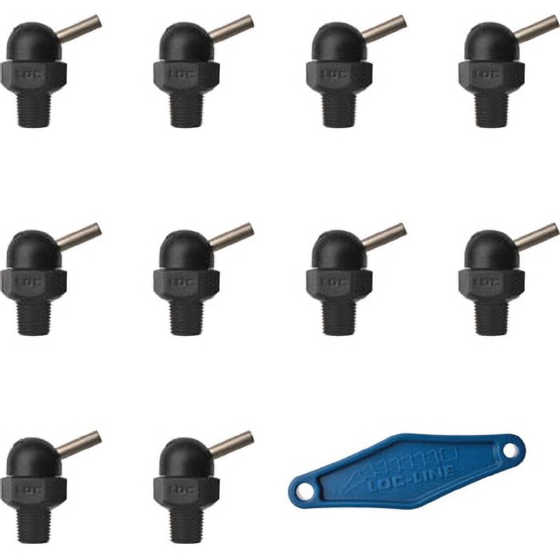 79016-BLK 1/8”CT HPTノズル ねじ付 Loc-Line(ロックライン) 黒色 ねじ寸法1/8" NPT/BSPT 1パック(10個) 24,805円