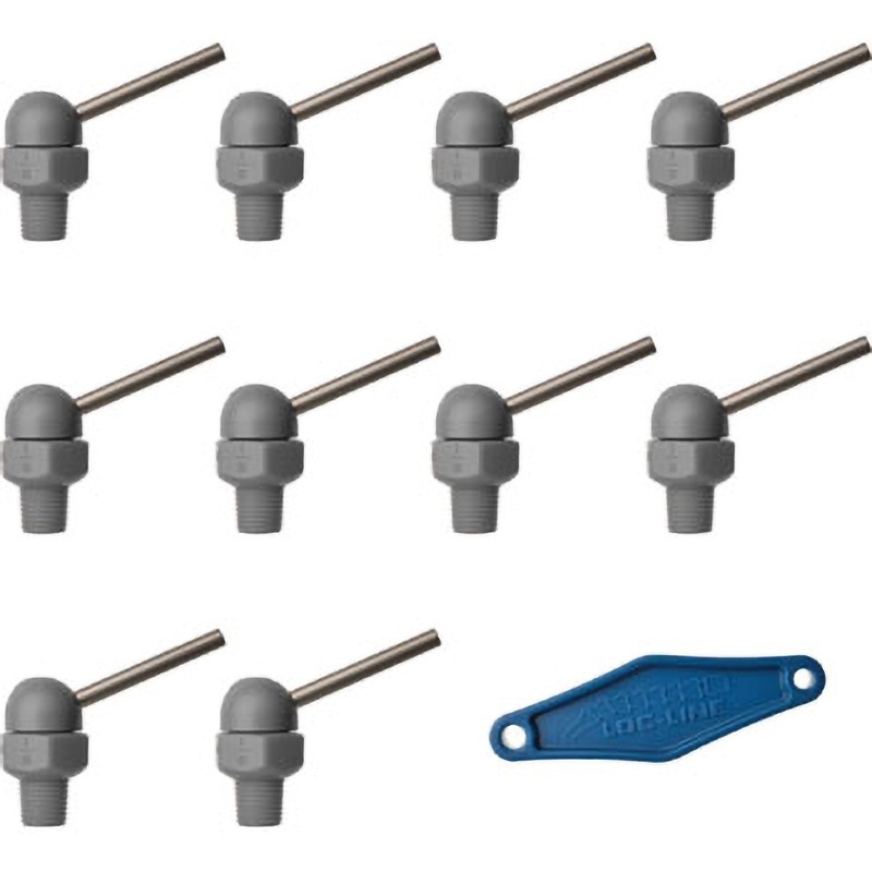 79017-G 1/8”CT HPTノズル ねじ付 Loc-Line(ロックライン) グレー色