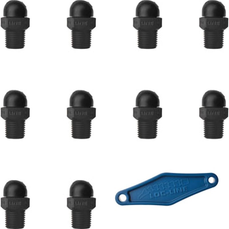 79022-BLK 1/8”CT HPTノズル ねじ付 Loc-Line(ロックライン) 黒色 ねじ寸法1/8" NPT/BSPT 1パック(10個)
