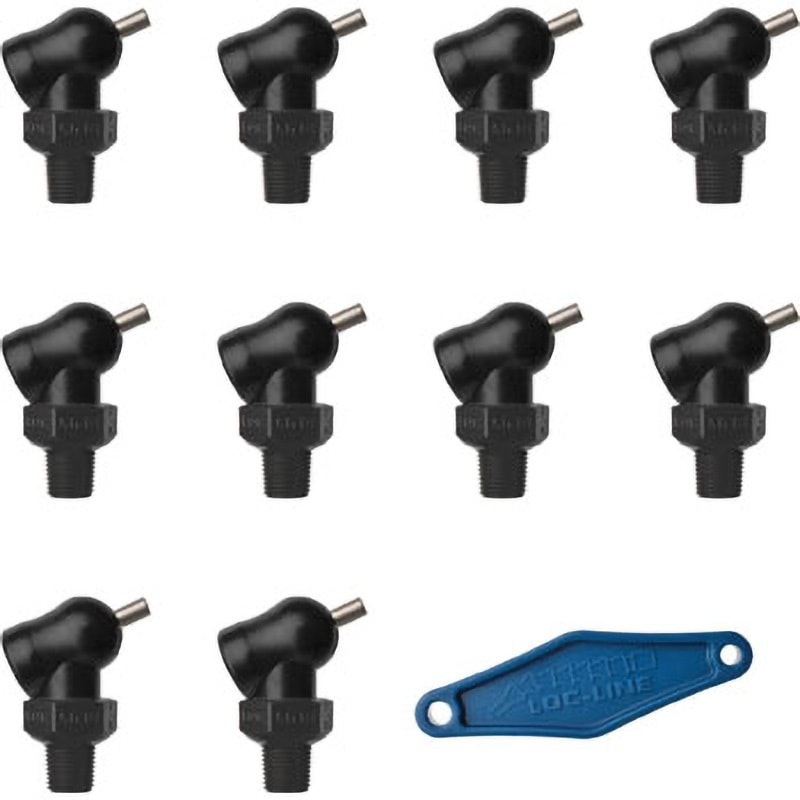 79041-BLK 1/8”×R HPTノズル ねじ付 Loc-Line(ロックライン) 黒色  1パック(10個)