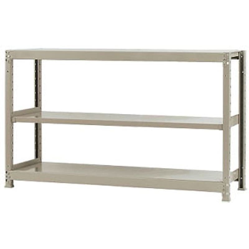 軽中量ラック 耐荷重150kgタイプ 単体 間口900×奥行600×高さ2100mm 4段 アイボリー 軽中量ラック 耐荷重150kgタイプ 単体 間口900×奥行600×高