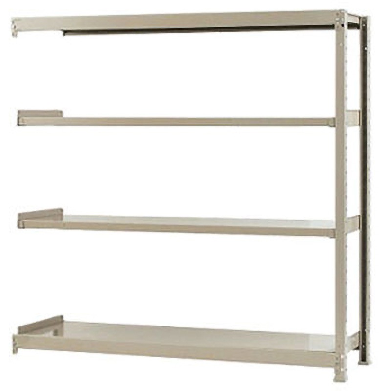 W150×D45×H150-4 軽中量棚150kg 連結 キタジマ アイボリー色 4段 高さ1500mm
