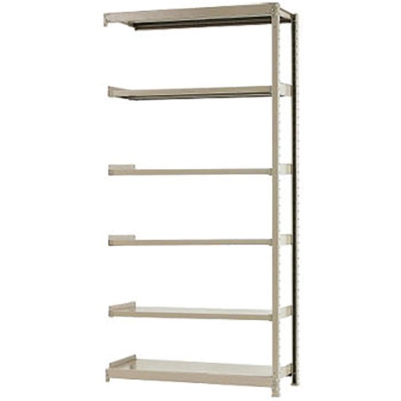 W120×D30×H240-6 軽中量棚200kg 連結 キタジマ アイボリー色 6段 高さ2400mm