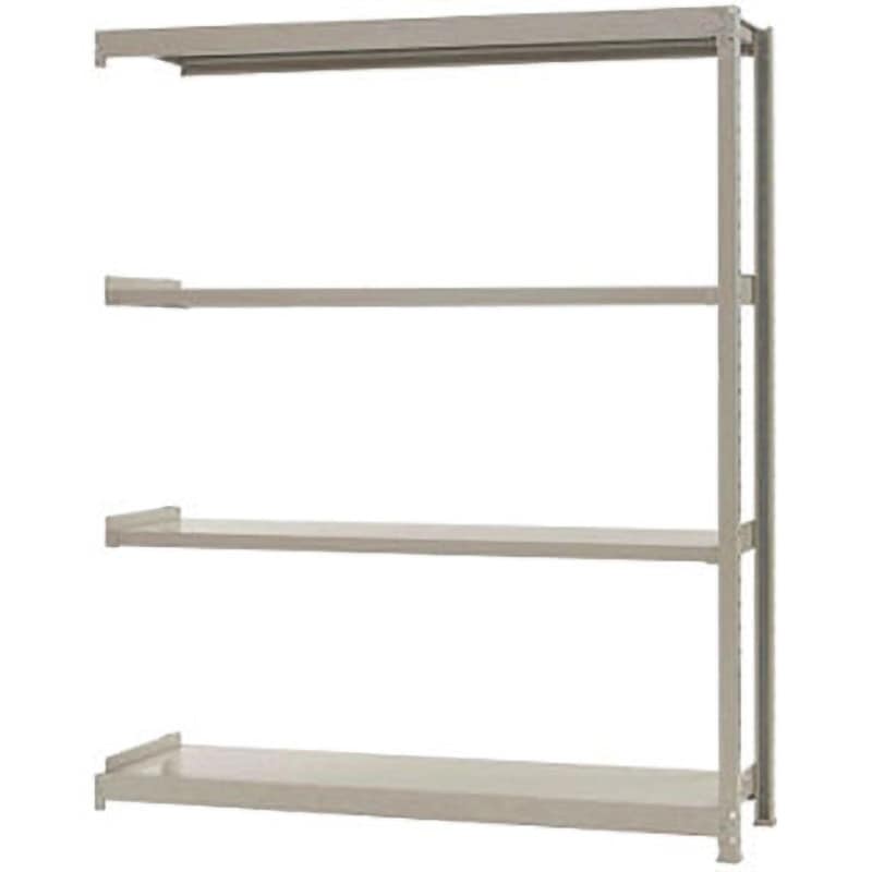 W150×D45×H180-4 軽中量棚200kg 連結 キタジマ アイボリー色 4段 高さ1800mm