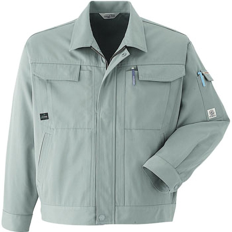 E690 ブルゾン(ノーフォーク) E690 Asahicho(旭蝶繊維) モスグリーン色 LL着丈68cm