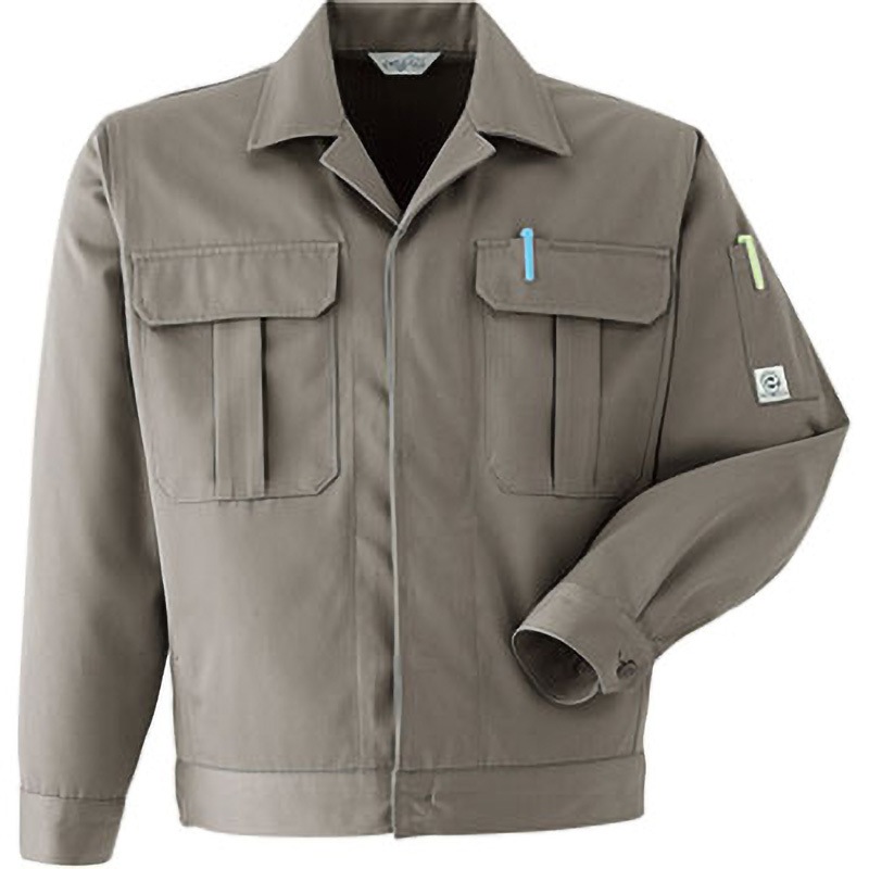 E340 ブルゾン(ノーフォーク) E340 Asahicho(旭蝶繊維) ワサビ色 6L着丈72cm