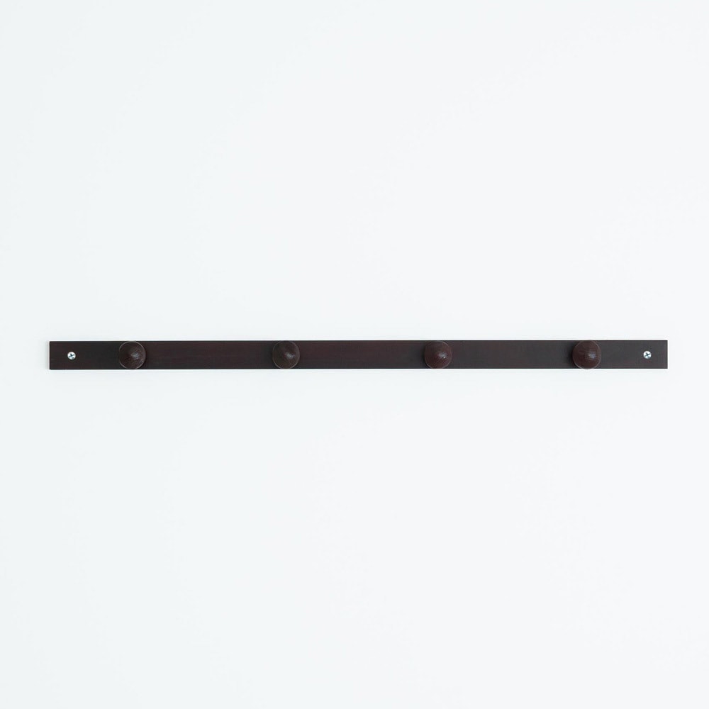 NK-045 コートハンガー(4ツ玉) 永井興産 完成商品.日本製.天然木仕様 耐荷重6kg ブラウン色  1セット(30台) NK-045