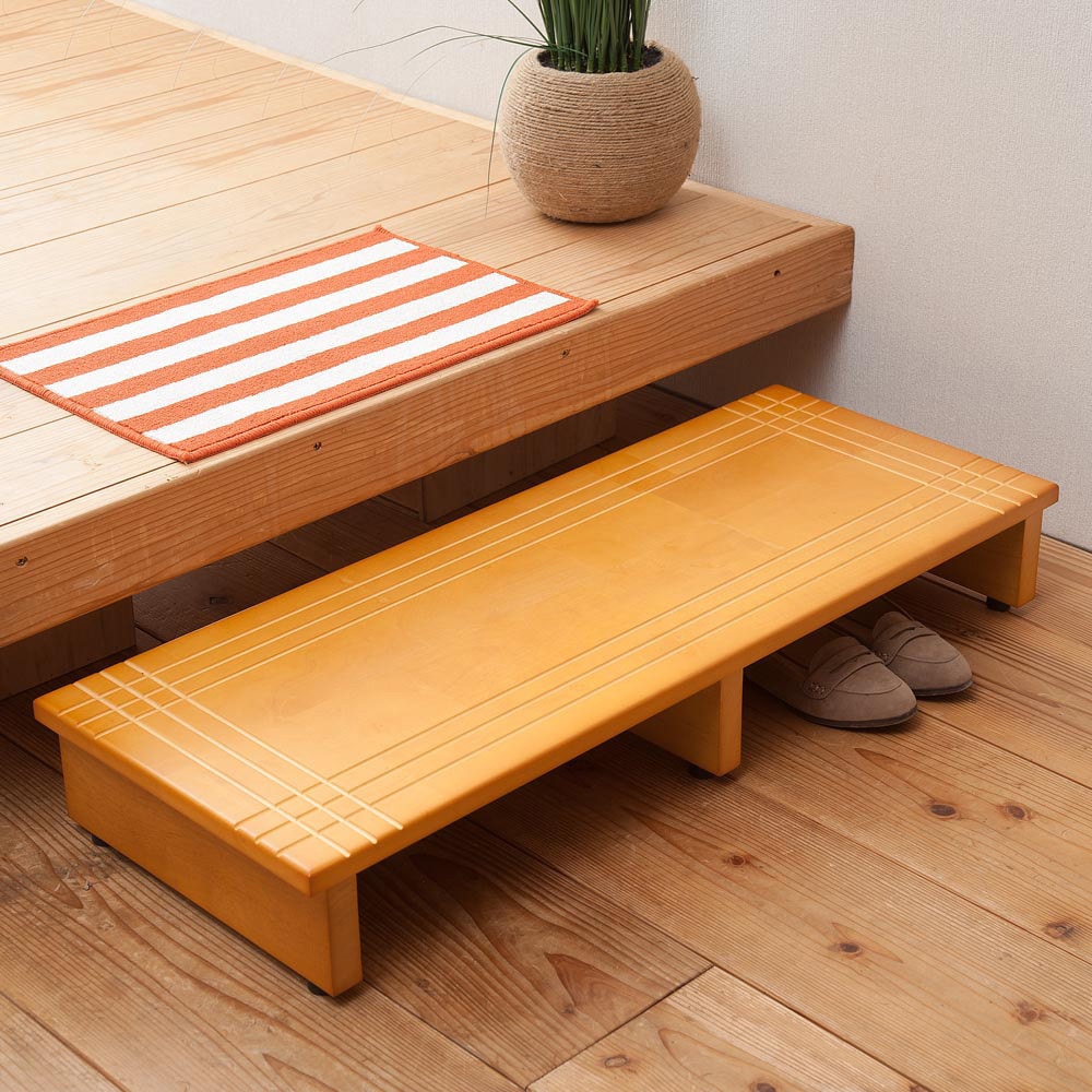 NK-935 木製玄関踏み台 永井興産 幅900mm奥行350mm高さ132mm 1台