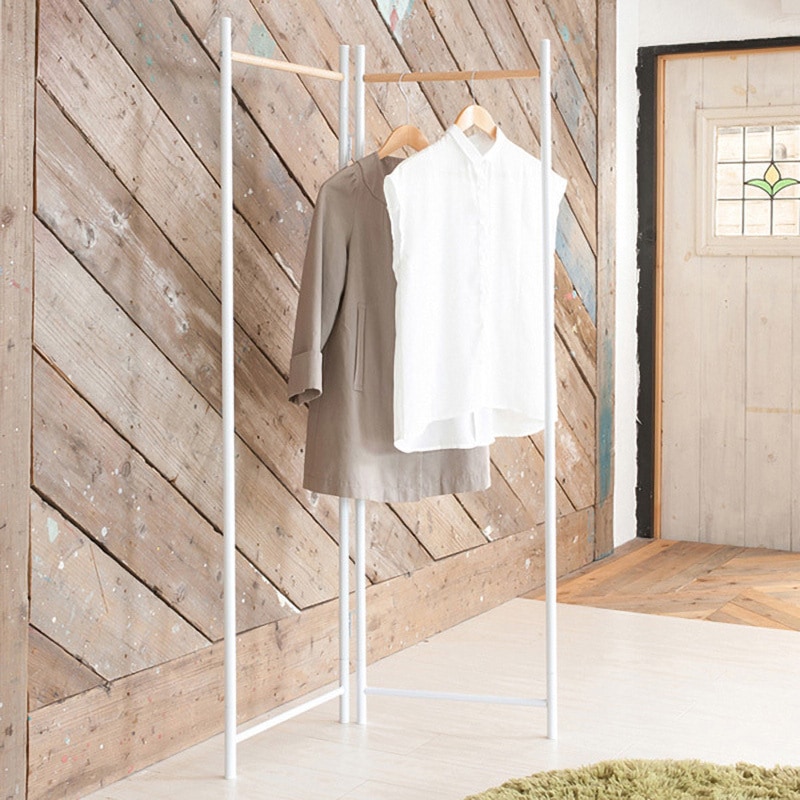 NK-531 フレームハンガーラック(折り畳み) 永井興産 天然木