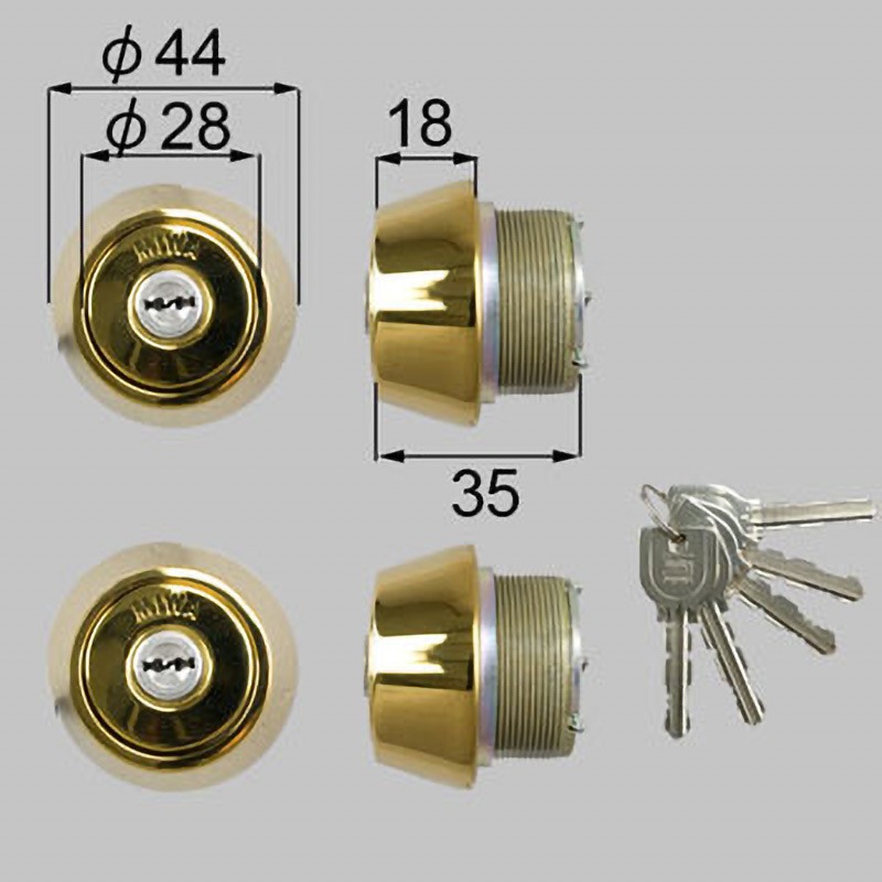 DCZZ0004 ドア錠セット(MIWA URシリンダー) TOSTEM(LIXIL) ゴールド色   DCZZ0004 11,825円