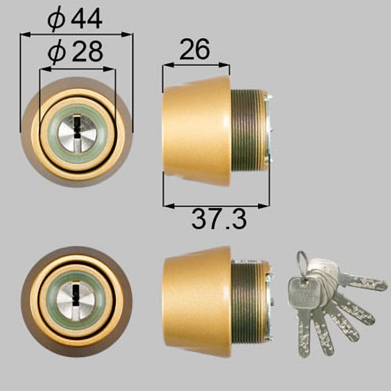 DCZZ1117 JNシリンダー TOSTEM(LIXIL) グレイスゴールド色   DCZZ1117