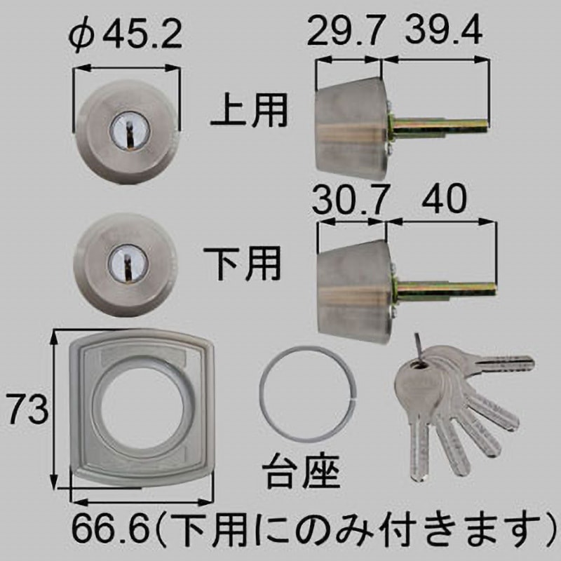 DCZZ1404 ドア錠セット(GOAL  V18シリンダー) TOSTEM(LIXIL) ヘアーライン色   DCZZ1404 37,037円