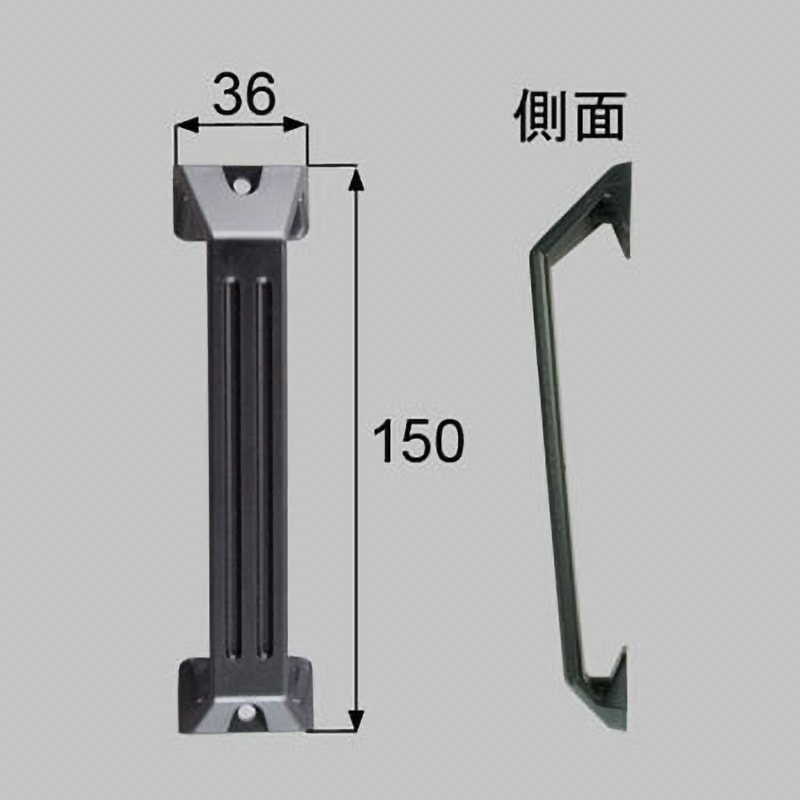 FNMZ036 浴室中折れドア把手 TOSTEM(LIXIL) セット内容:本体×1 ブラック色