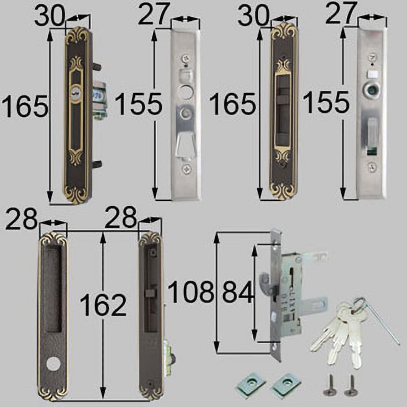 L1Y43 引手・召合せ内外錠セット 1セット LIXIL(トステム) 【通販モノタロウ】