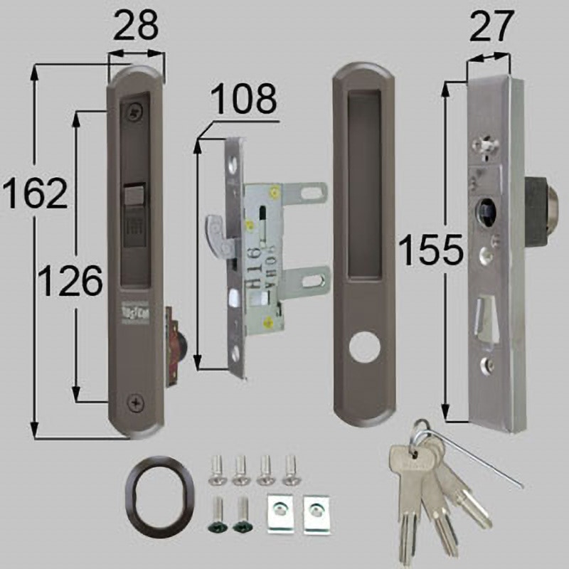 L1Y56 引手内外錠・召合せ外錠セット 1セット TOSTEM(LIXIL) 【通販モノタロウ】