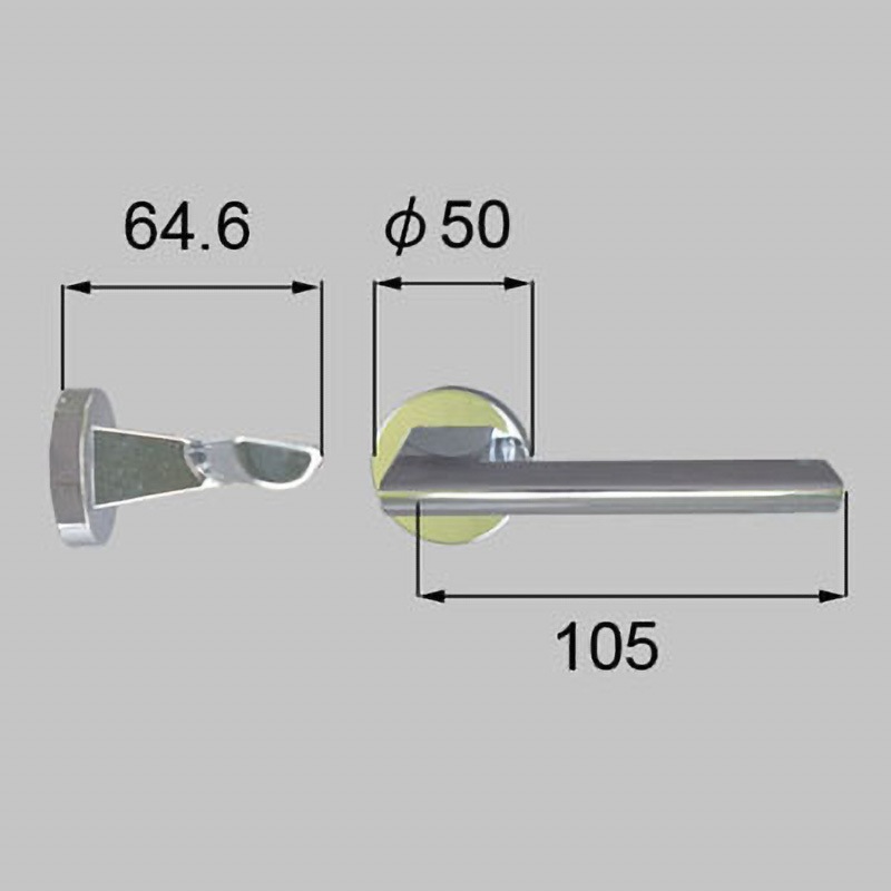 MZTZTFS52 スタイルFタイプ把手 TOSTEM(LIXIL) シルバー鏡面色 取付扉厚35mm  MZTZTFS52 8,235円