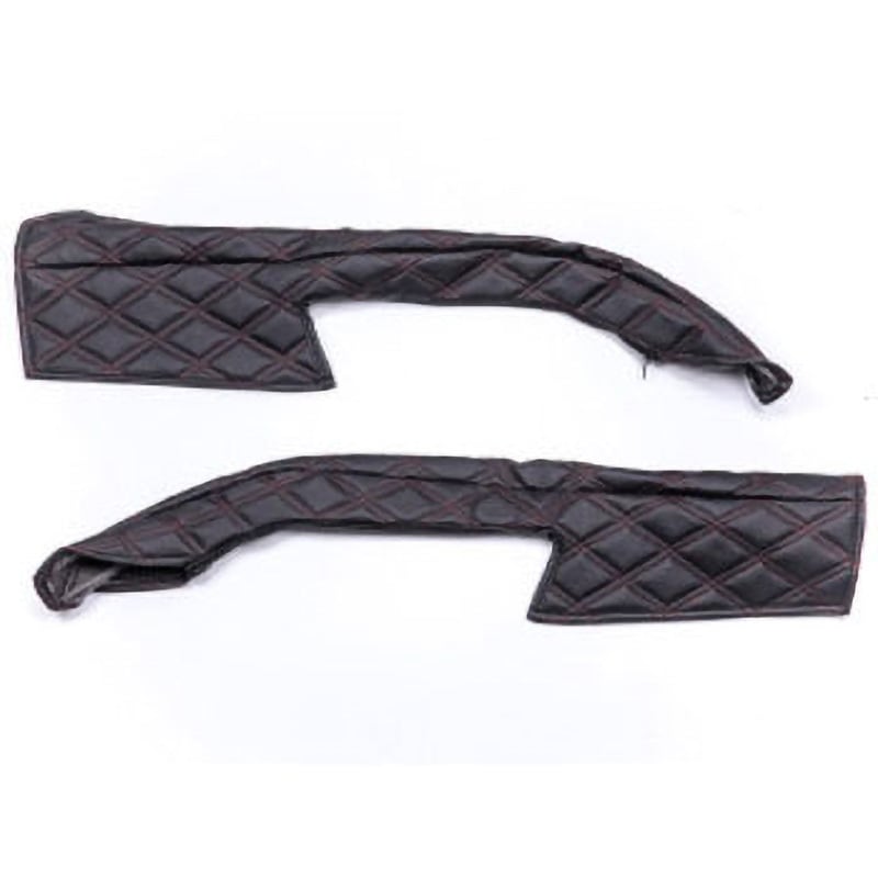 DH-NGZWF030MBKRE ドアハンドルカバー 月光ZERO(W) NEWキャンター 標準・ワイド共用 年式：H05/11～H14/05 雅 マットブラック/レッドステッチ色   DH-NGZWF030MBKRE