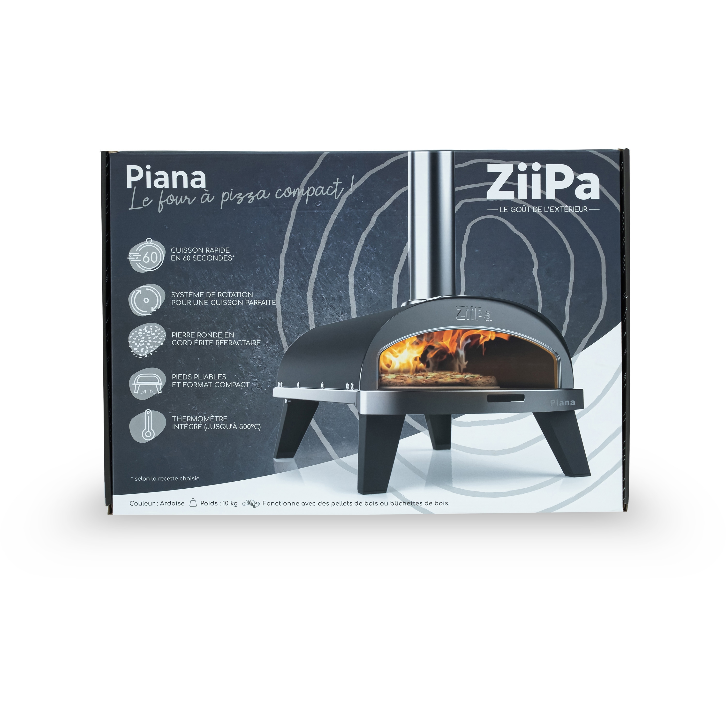 ピザ釜 TAN-7000(GY) Ziipa ピザ窯オーブン Piana 1個 リビングアウト