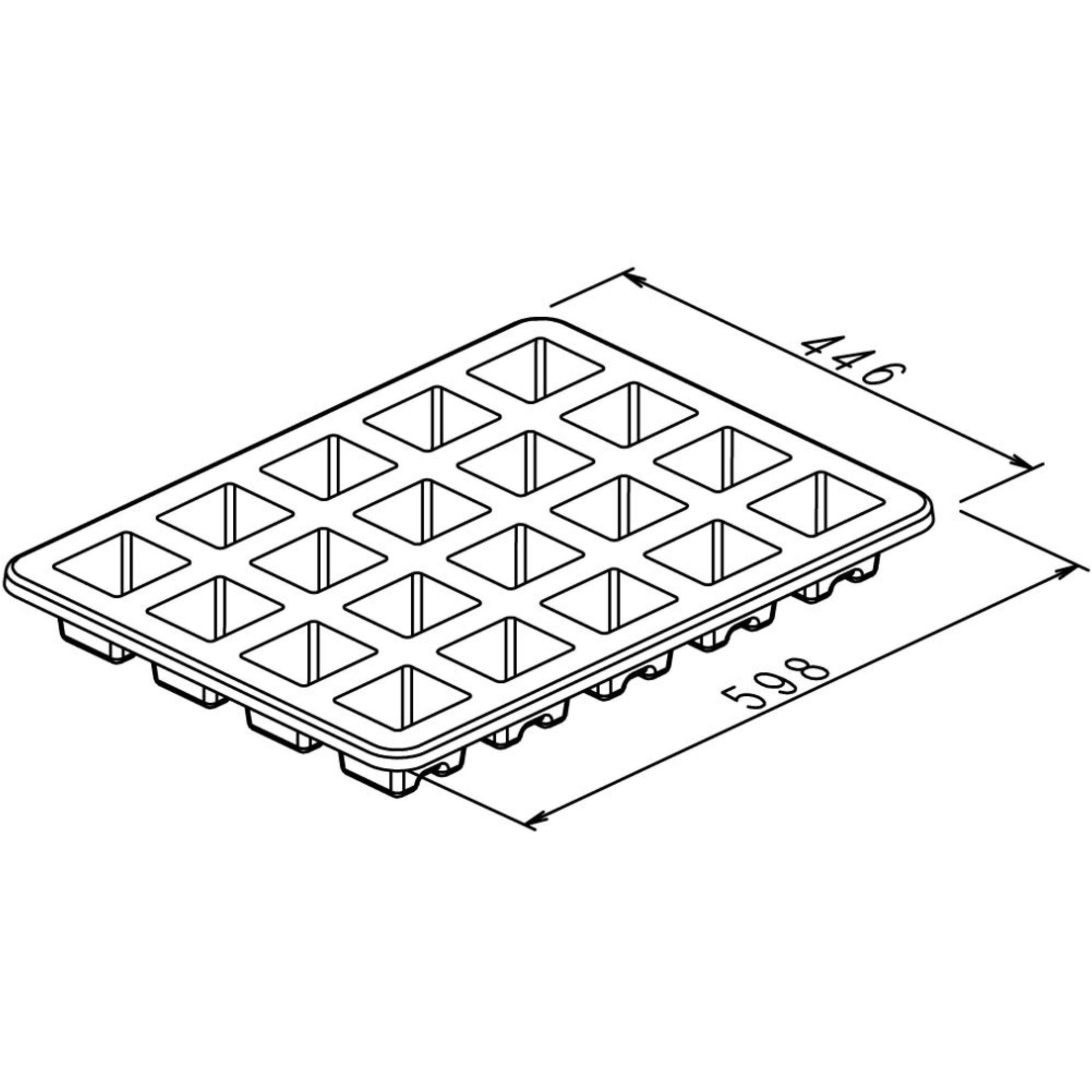 8202740 樹脂サイコロ枠 NSP 幅446mm長さ598mm厚さ65mm 1束(5枚