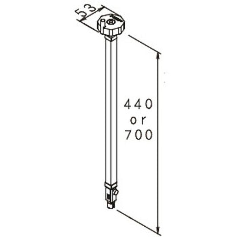 8120764 天端ターゲット用ドライバー2 スタンプ付き NSP 長さ700mm