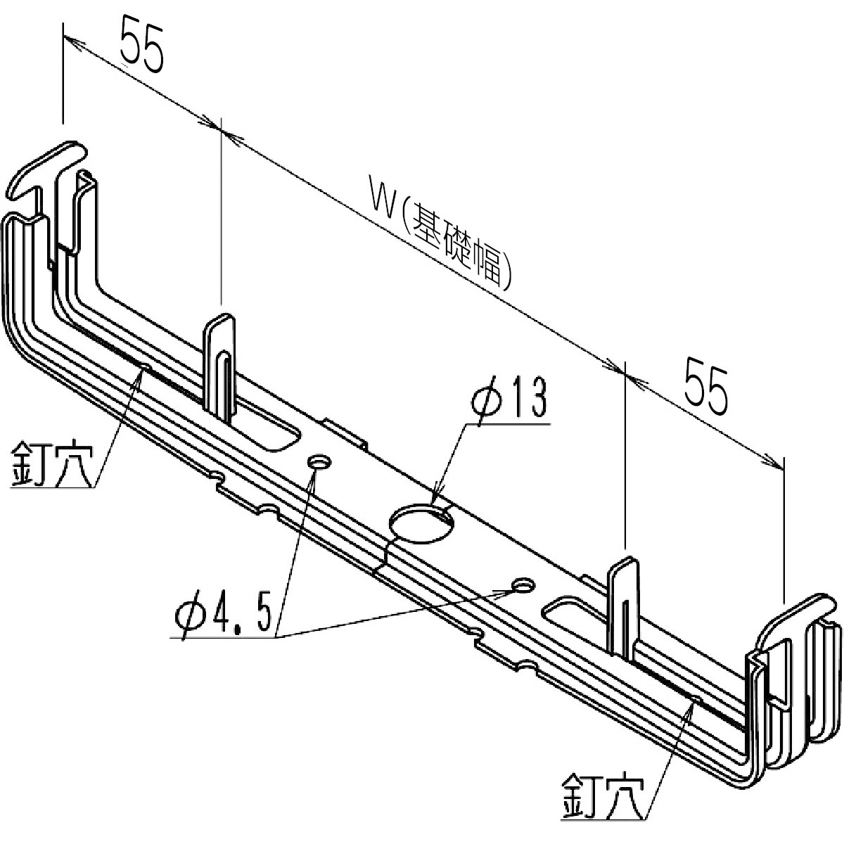 8108236 鋼製型枠(55mm)KYBS吊巾止金具 1束(200本) NSP 【通販モノタロウ】