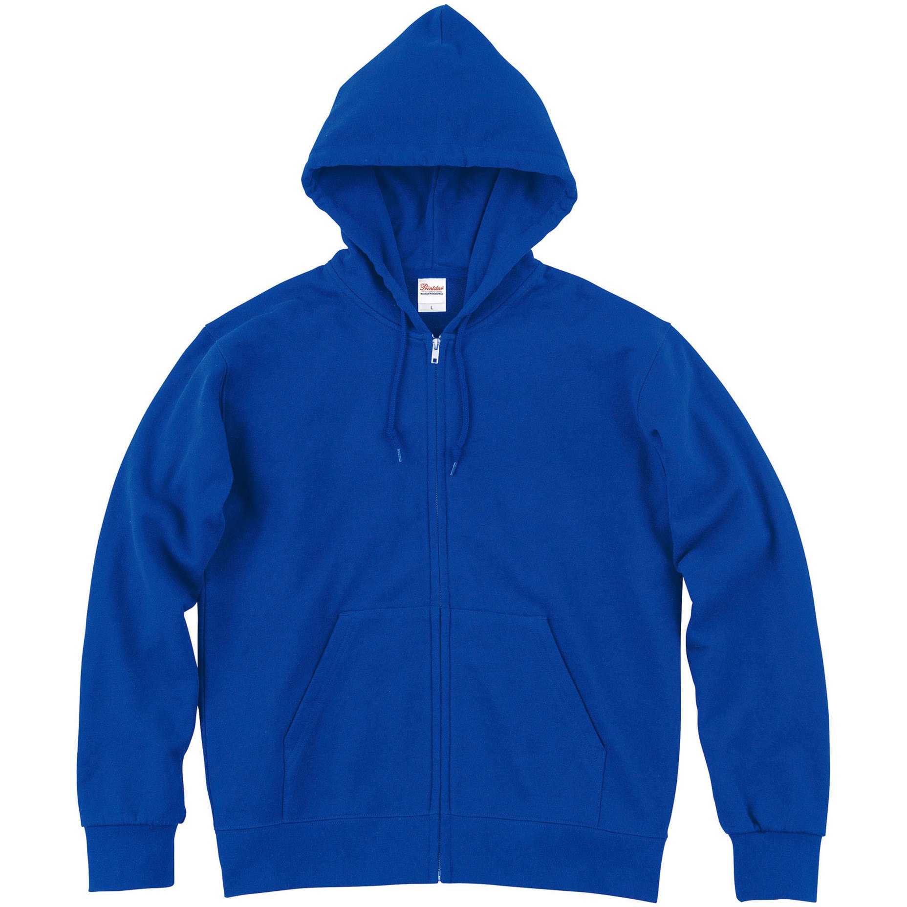 00189-NNZ 9.7オンスNNZスタンダードWフードジップパーカー Printstar(トムス) ロイヤルブルー色 混率綿100% サイズ3XL袖丈63cm