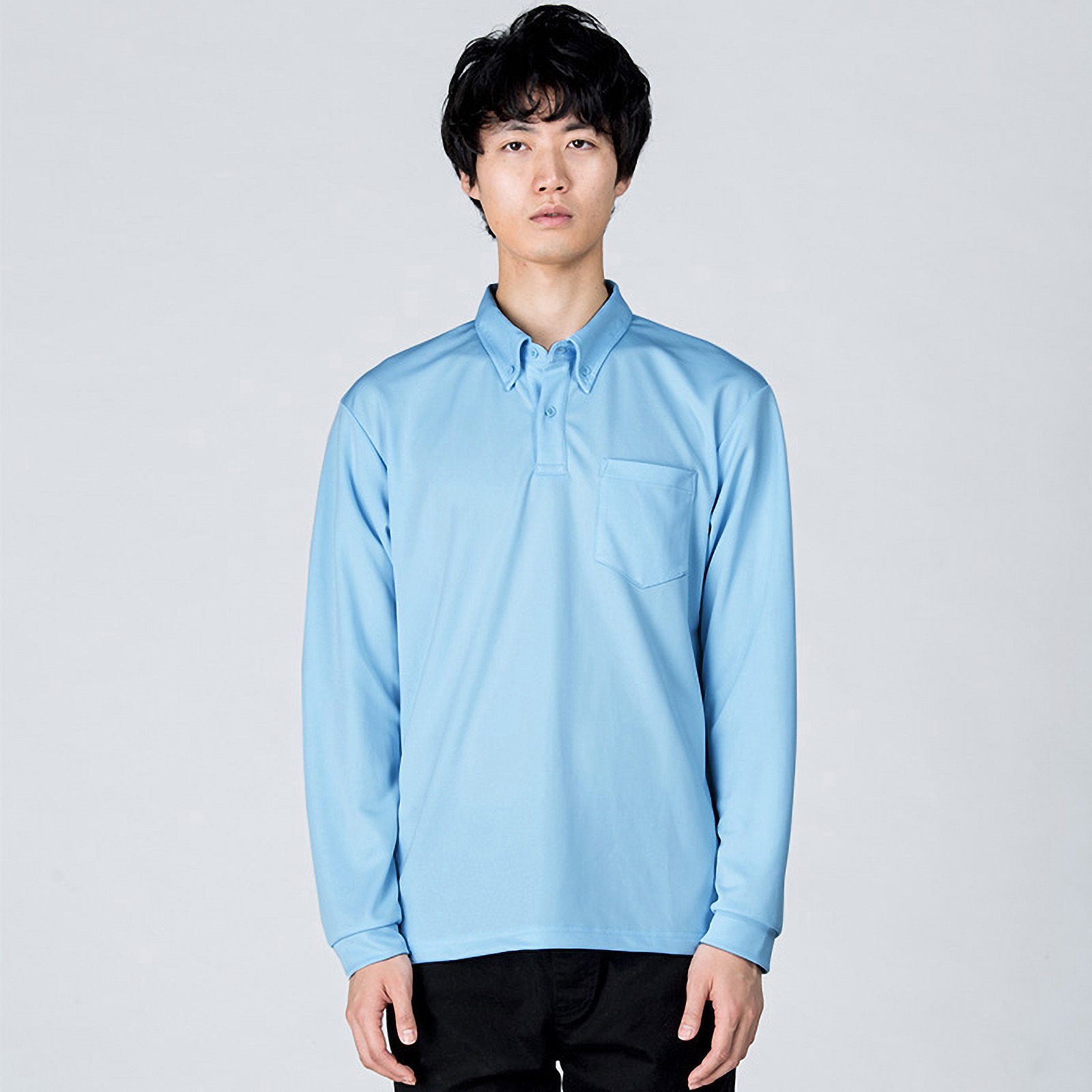 00314-ABL 4.4オンスABLドライボタンダウン長袖ポロシャツ 1枚 glimmer
