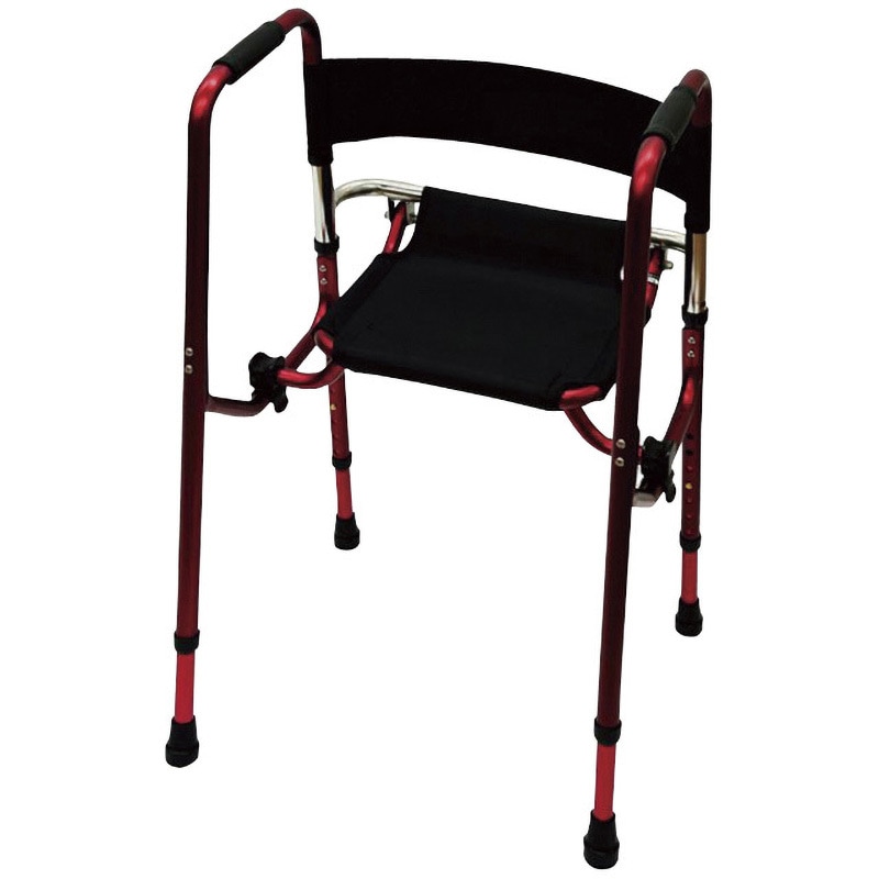 歩行器：Rec01　赤 REC01 歩行器Rec01(座面付)標準 イーアス レッド色 幅520mm奥行500mm高