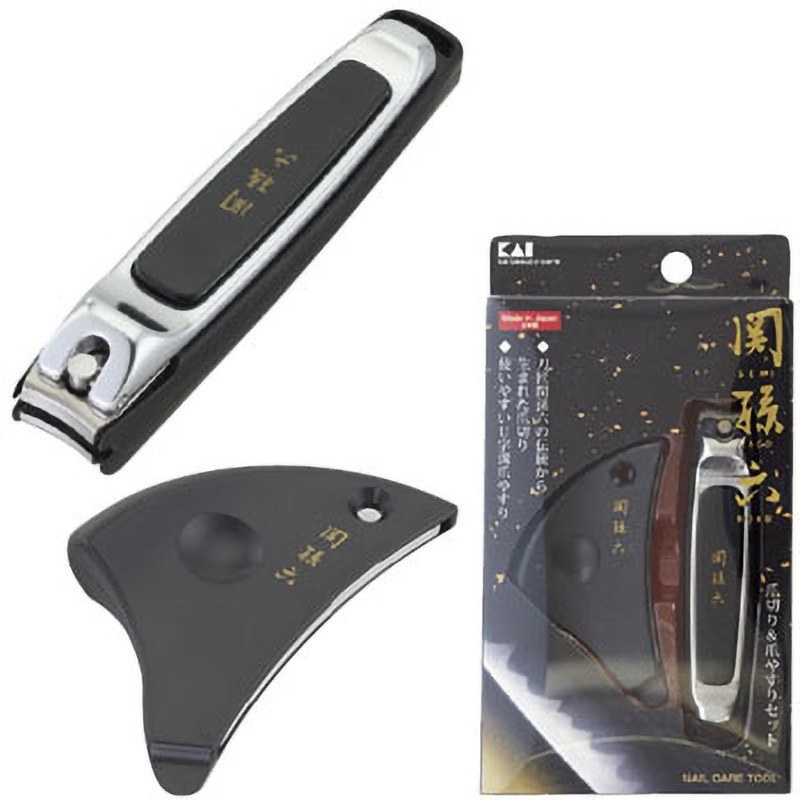 爪やすり　3本セット HC-3503 関孫六爪切り&爪ヤスリセット 1セット 貝印 【通販