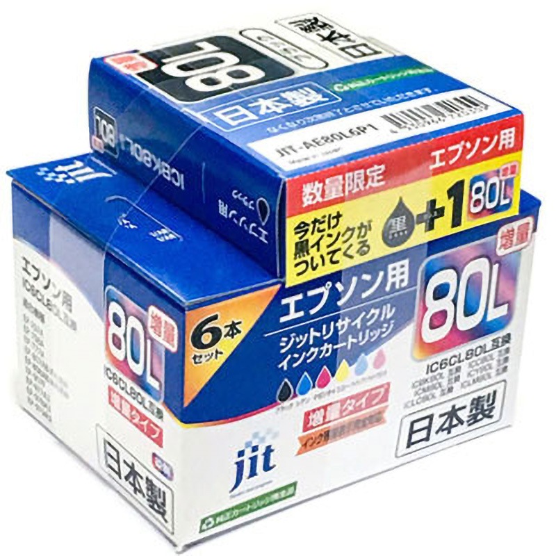jit エプソン用 リサイクルインク 80L JIT-AE80L6P1 リサイクルインク EPSON対応 IC80L JIT メーカー純正品番